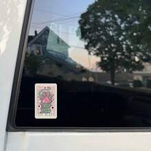 "The Beans" Cat Tarot Card Sticker - Adorable Feline Decal For Cars, Laptops, Motorcycles, Water Bottles, And Notebooks,School Supplies,Back To School - Multicolor - View 9