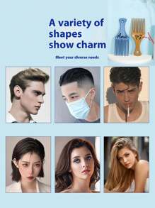 1pc Vintage Thick Tooth Comb For Hairstyling, Pomade Hair Companion Brush With Wide Teeth, Pompadour Comb