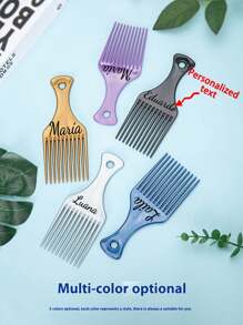 1pc Vintage Thick Tooth Comb For Hairstyling, Pomade Hair Companion Brush With Wide Teeth, Pompadour Comb