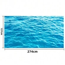 1 pieza Mantel de plástico con ola azul para fiesta de playa de verano, fiesta de playa, mantel para fiesta hawaiana, mantel impermeable para decoración de fiesta en la piscina (4 estilos)