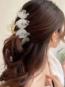 1 件蝴蝶夹女式大号优质甜美发夹后脑勺发夹头饰发夹发夹发钳发夹发夹