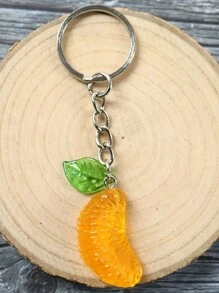 Orange Slice Realistic Fruit Keychain Gift For Valentine's Day, Cute Fruit Themed Accessories Set With Keyring, Perfect Gift For Fruit Lovers