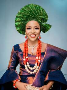 Elegant Nigerian Women's Hat, Aso Oke Headwear, Hand Woven Bow Women's Wrap Hat, African Classic Fabric Headscarf Hat, Auto Gele Headband, Suitable For Weddings, Parties, And Other Special Occasions, Hand Washable And Dry Cleanable, One Size Fits All Hair Sleep Cap - Nigerian Turban Hat - View 7