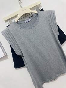 T-Shirt - 灰色的 - 查看 2