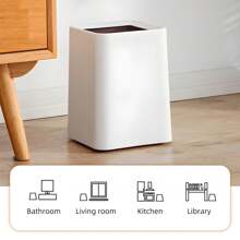 1pc Household Bathroom Wastebasket With Lid, Nordic Style Sorting Trash Bin For Office, Bedroom, Kitchen, Bathroom And Living Room Large,Kitchen,Bathroom,Multi-Colored Trash Can,