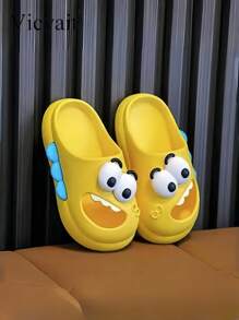 儿童拖鞋夏季女童超可爱兔子居家防滑软底一字拖鞋卡通男童凉拖 - 黃色 - 查看 4