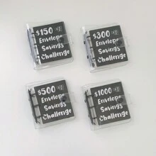 1pc 150/300/500/1000 Savings Challenge Binder - Mini Budget Binder With Cash Envelopes And Inserts, Convenient For Saving Money,Boho Vibes