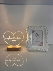 Custom Night Light As Valentine's Day Gift - Anniversary Gift - Romantic Gift For Couple - Gift For Him - Names And Date - Engagement Gift