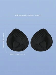 1pair Thickened 4cm Underwear Cup, Small Breast Padding, Removable And Washable Push-Up Breast Pad Inserts To Increase Padding, Underwear And Bra Accessories