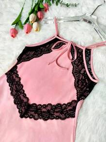 Camisón sexy de mujer con lazos de encaje suave, nueva llegada para primavera/verano