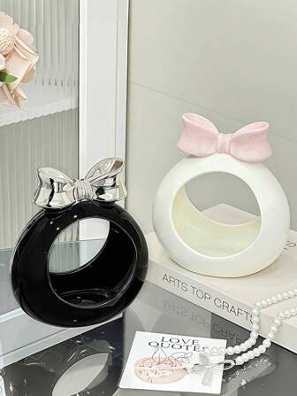 1pc Bow-Knot Decor Storage Box, Creativebowknott Key Holder, Luxury Home Decor Organizer For Living Room, Entryway, Tabletop