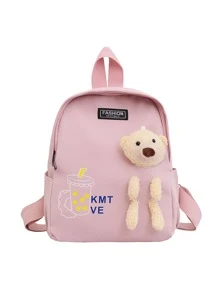 Fashionable And Cute Versatile Large-Capacity Ladies Shoulder Bag Women Backpacks - Pink - View 2