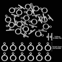 20/60 件金色/银色塑料 OT 扣圆形扣，适用于手链、项链末端、连接器、DIY 珠宝制作组件 - 一袋 - 查看 13