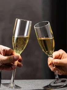 香槟杯，经典香槟杯，优雅敬酒杯[可反复使用] - 無色 - 查看 3