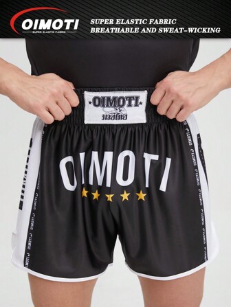 OIMOTI Loose Fit Boxing Shorts, Comfortable For Boyfriend Style Men, Fitness, Running, Boxing, MMA, ONE Championship