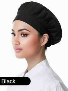 1 件多色可调节弹性厨师帽，男女通用烹饪帽，适用于厨房、烹饪、餐厅和工厂，护发 - 彩色 - 查看 9