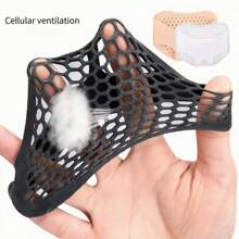 3 Pairs Unisex Honeycomb Forefoot Pad Silicone Cushion Protector, Breathable Mesh, Anti-Slip Shock Absorbing Forefoot Inserts, Soft & Comfortable SEBS Material