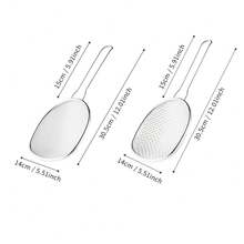 1pc Food Strainer Colander Stainless Steel Mesh Simple To Clean Anti Rust Smooth Surface Accessories Stainless Steel Mesh Noodle Strainer - Silver - View 2