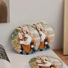 2pcs/1pc Customizable Acrylic Photo Coasters, Personalized Picture Coasters, 3.94x3.94 Inches, Waterproof And Scratch-Resistant, Unique Desktop Decor, Suitable For Housewarming, Birthday, Holiday Gifts Water Bottle