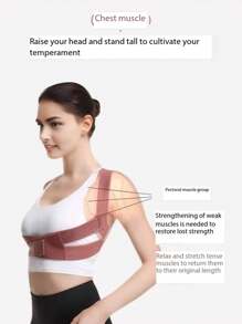 1 pieza Corrector de postura de joroba, Soporte invisible para la postura de la mujer para corregir el encorvamiento, uso persistente para decir adiós a la espalda jorobada. Elija el tamaño apropiado de acuerdo a su peso y altura. - Multicolor - Ver 6