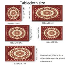 [Customized] 1pc Rectangular Tablecloth/Table Runner, Perfect For Picnics, Camping, Weddings, Parties, Restaurants And Buffets - Multicolor - View 5