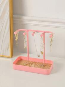 Stojak ekspozycyjny na biżuterię, wiszące kolczyki, naszyjniki, bransoletki, pierścionki, klucze, uchwyt na akcesoria do włosów, wielowarstwowy stojak do przechowywania biżuterii do toaletki, łazienki, szafki nocnej, przedpokoju