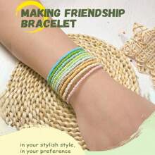 3mm Glass Seed Beads For Bracelets Making, Friendship Bracelet Making Kit For Girls, 24 Colors Bead Bracelet Kit, Beads For Jewelry Making Kit, DIY, Arts, Crafts Gifts