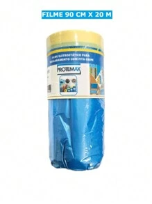 FILME DE PROTECAO MASCARAMENTO ELETROSTATICO PROTECAO PARA REFORMAS E PINTURAS EM GERAL 90cm X 20m