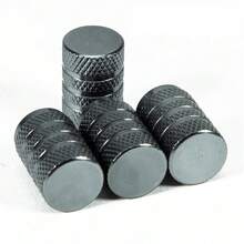 4 Uds. Tapa de válvula de neumático estilo moleteado, tapa de vástagos de válvula de neumático de coche de aluminio y plata, tapa de válvula de aire para vástago de rueda de neumático, tapas de válvula de neumático LDAC - naranja - Ver 8