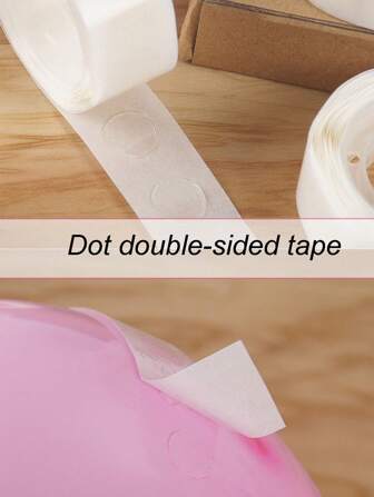 3pcs Party Supplies Removable Invisible Double-Sided Adhesive Dots For Balloons, Suitable For Parties, Weddings, Birthdays
