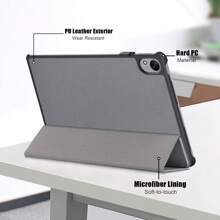 适用于 iPad 的硬边边框保护壳，也适用于 Tab M10 Plus 第三代 M10 TB-328F 606 306 M8 M9 M11 P12 P11、荣耀平板 X9 11.5 英寸、X8a 9 8 V8 X8 T10 X9A、MatePad 11.5 英寸 S SE11、三星 Galaxy TAB S7 S8 S9 S10 A9 A8 A7 - 灰色 - 查看 3
