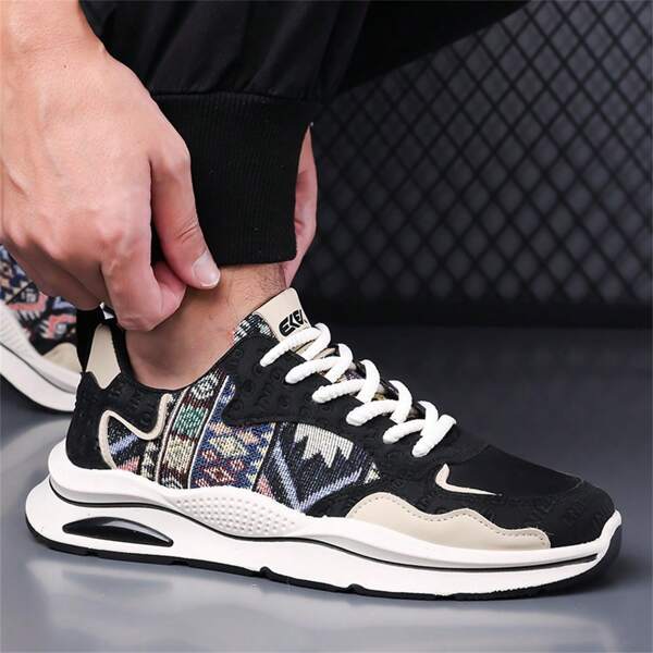 Zapatos populares todo terreno para hombres, diseño versátil y de moda, forro cómodo, parte superior con cordones impermeables, suela antideslizante, zapatos deportivos casuales cómodos