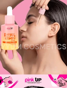 PINK UP, Retinol Vitamin C Serum, Suero de Retinol y Vitamina E, Reduce y evita manchas en la piel del rostro, Aclara la piel - SERUM VITAMINA C - Ver 2
