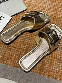 Sandales plates antidérapantes pour femmes, chaussures de plage, grande taille, décontractées et imprimées, nouvelle collection été