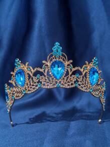 1pc Elegant Crystal Crown Bridal Headpiece, Wedding Tiara Headband For Women, Queen Party Prom Accessories Valentine's Day Accessories - nhiều màu - Xem 9