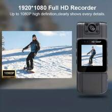 1pc Full 1080P Body Camera With Clip, Body Cam Built-In 1000MAH Battery, 4-5Hours Record, For Outdoor And Night Vision