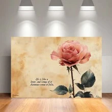 Red Rose Canvas Wall Art, Modern Home Decor, Suitable For Bedroom, Living Room, And Dining Area