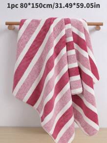 4/3/1 pieza Fibra de felpa de coral ultra suave, sin desprendimiento, 1 pieza toalla de baño o 1 pieza toalla de cara, toallas de baño a rayas suaves y absorbentes, adecuadas para baño, piscina, toallas de ducha de playa para salón de belleza, hotel, deportes, artículos esenciales para el hogar, toalla, hoja de toalla de baño para el cuidado de la piel - Rojo - Ver 7