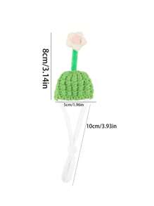1 件迷你针织钩针宠物帽可爱宠物头饰适合拍照仓鼠鹦鹉蜥蜴蛇小宠物趣味头饰小宠物生日礼物