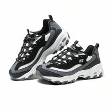 Skechers D'LITES系列休闲运动鞋，轻便减震熊猫图案运动鞋，款式150241-BKWG - 黑色/白色/灰色 - 查看 3