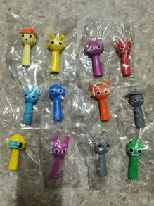 随机 1 件 6.8 厘米 - 8.2 厘米 PVC Sprunki Incredibox 游戏人物模型玩具 Sprunki 动作人物卡通适合家庭桌面礼物 - 彩色 - 查看 10