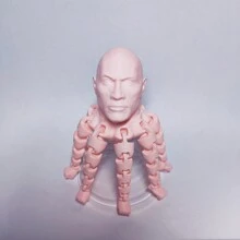 Juguete antiestrés con forma de pulpo gigante - rosa, diseño impreso en 3D con calavera calva, elemento de colección de decoración de escritorio creativa con articulaciones