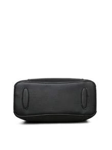 Bolsas de couro macio de marca de luxo para mulheres, designer, 3 camadas, ombro transversal, grande capacidade, bolsa de compras tipo carteiro, bolsa feminina casual para negócios, perfeita para escritório, negócios e trabalho - Preto - Ver 7