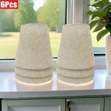3pcs/6pcs Mini Lamp Shades, Top Size 3.54" X Bottom Size 5.12" X Height 5.51", Clip-On Lamp Shades, Suitable For Pendant Lights, Wall Lights, Candle Chandeliers, Small Table Lamps, Ideal For Pointed Bulb Light Sources, Perfect For Home Living Room Lighting, Elegant Natural Lighting Solution, Home Decor, Suitable As Birthday, Graduation Gifts For Friends And Family - Multicolor - View 15