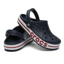 Crocs Beiaya Kalaband Clog Breathable Beach Sandals, Unisex Closed Toe Slip-On Water Shoes, 205089-4CC - Chili Red/dark Blue - View 3