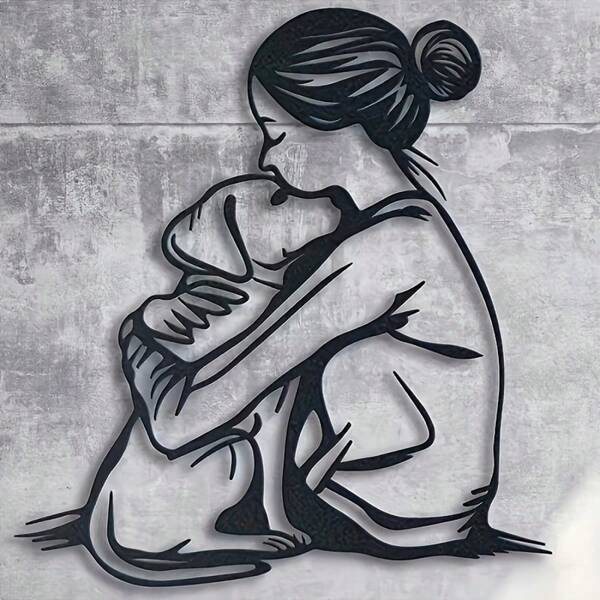 1pc Unique Laser Carved Dog Metal Wall Art - Perfect Gift For Dog Lovers, Suitable For Home Decor And Special Occasions Like Mother's Day, Housewarming, Birthday, Valentine's Day, Wedding, Christmas, Room Decoration Gift,Home Decor ,Room Decor,Wall Decor Gifts Graduation