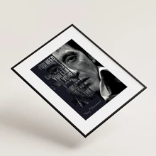 1 pieza Póster de película Decoración de pared, Citas de películas vibrantes y de moda, Decoración de fiesta, Retrato de personaje de película Estilo estético para amantes