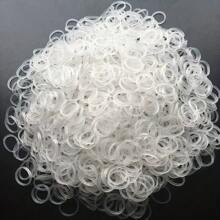 100/200/300 Stück hochelastische Silikonruberbänder, hitzebeständige transparente weiße Gummiringe, Industrieruberbänder, Durchmesser: 2cm Schulanfang