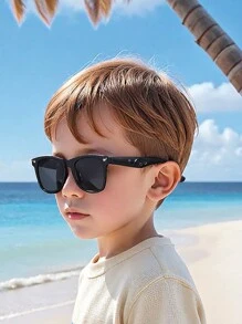 1 Set Vintage Children's Square Frame Fashion Glasses, Simple & Design, Rich Colors Available, Suitable For Boys/Girls Party, Holiday, Outdoor, Travel, Decoration, Daily Accessories, Photography Props
