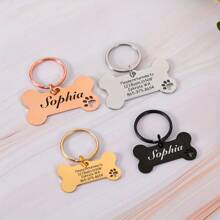 1pc Personalized Pet Tags - Stainless Steel Medal With Engraved Pet Name And Contact Details, Personalized Dog Tags And Cat Tags For Kitten And Puppy Accessories, Gift For Pet Lovers, Durable - Multicolor - View 3